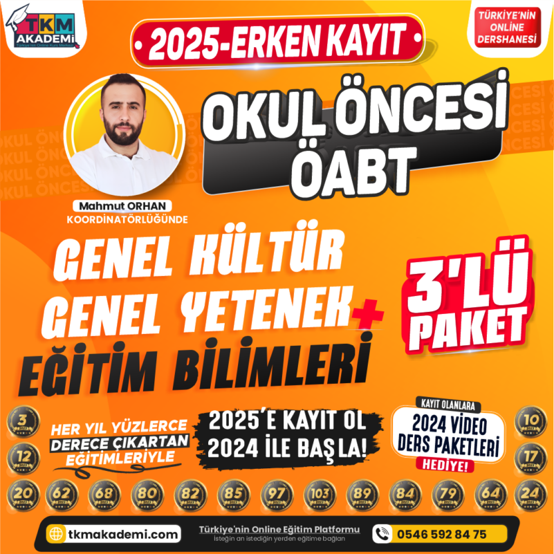 2025 Okul Öncesi Öğretmenliği TKM Akademi