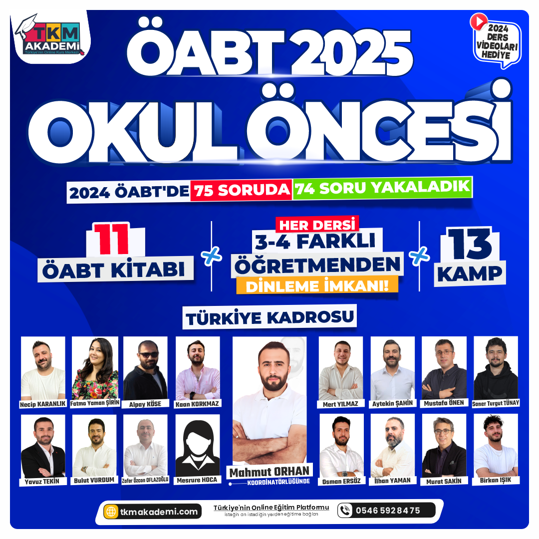 2025 Okul Öncesi Öğretmenliği – TKM Akademi