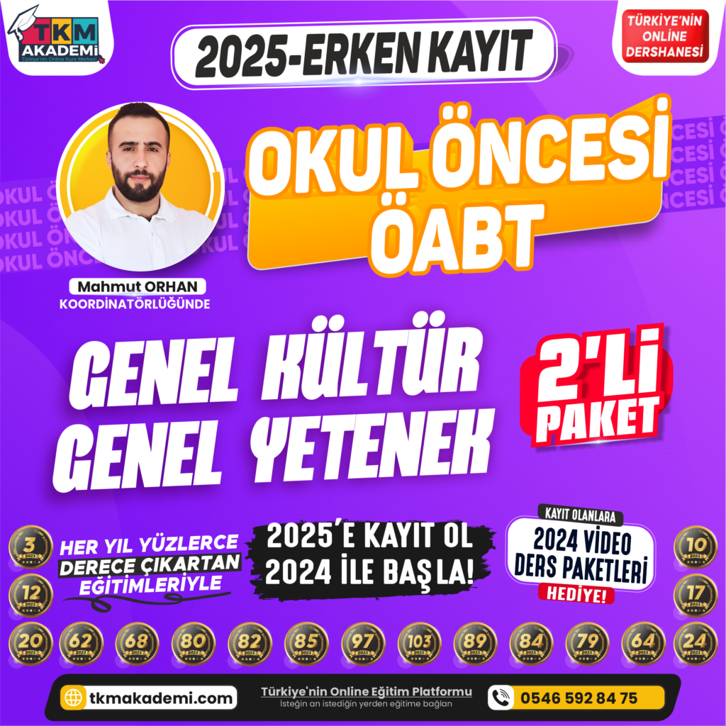 2025 Okul Öncesi Öğretmenliği – TKM Akademi